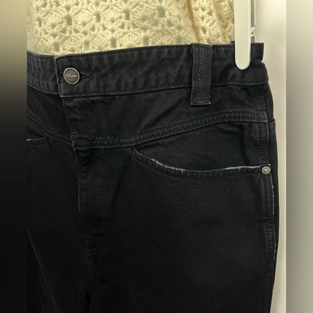 Khaite Preen Denim High Rise Wide Leg Denim Jeans in Black - Size 32 retail $680 - Picture 10 of 16